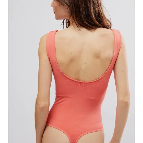 🎉LAST CHANCE🎉 FREE PEOPLE Clean Lines Bodysuit / Emberglow - Picture 3 of 7